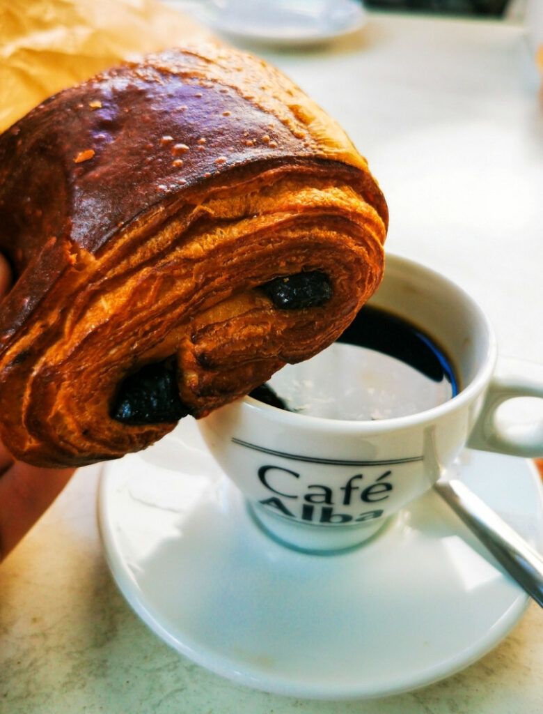 Pain au Chocolat in France for breakfast