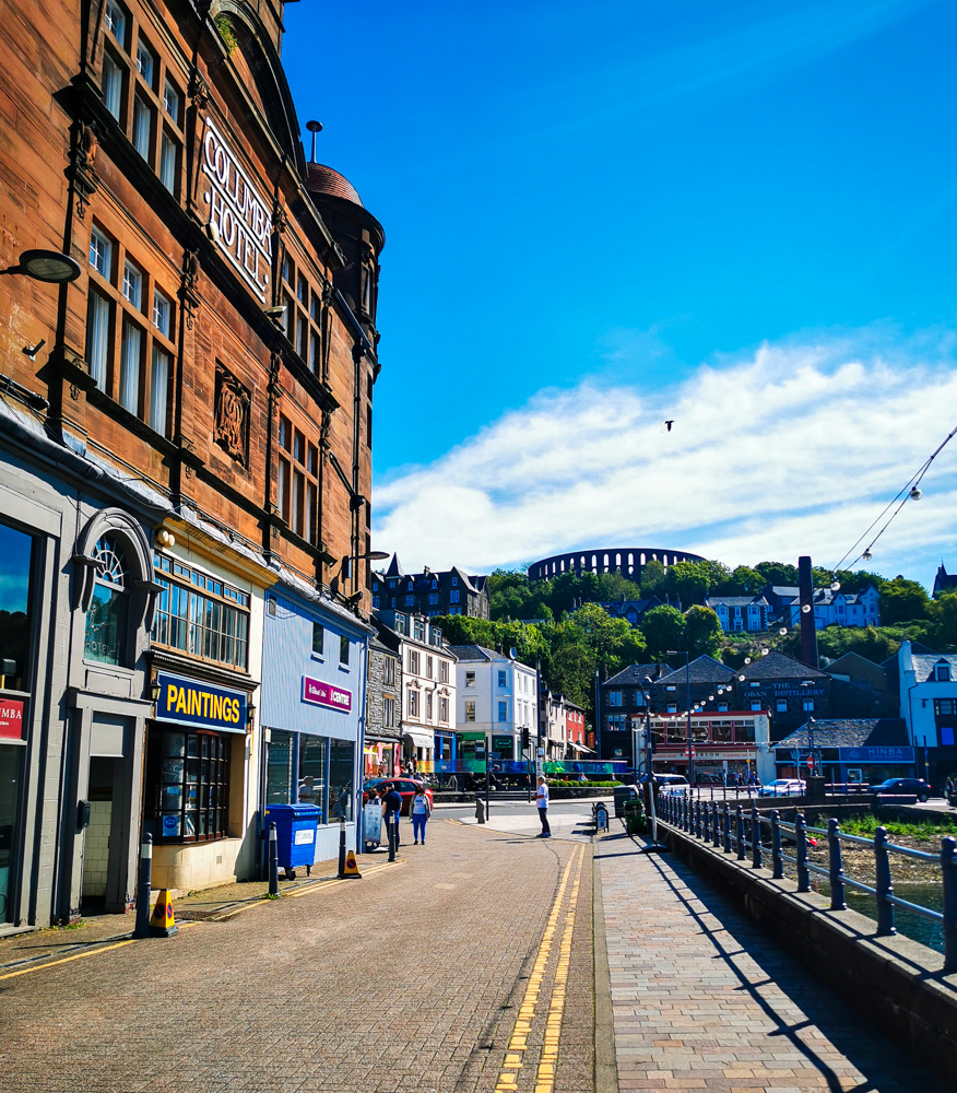 town centre of Oban west coast scotland