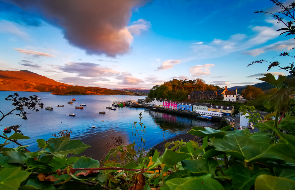 Portree harbour on the isle of skye