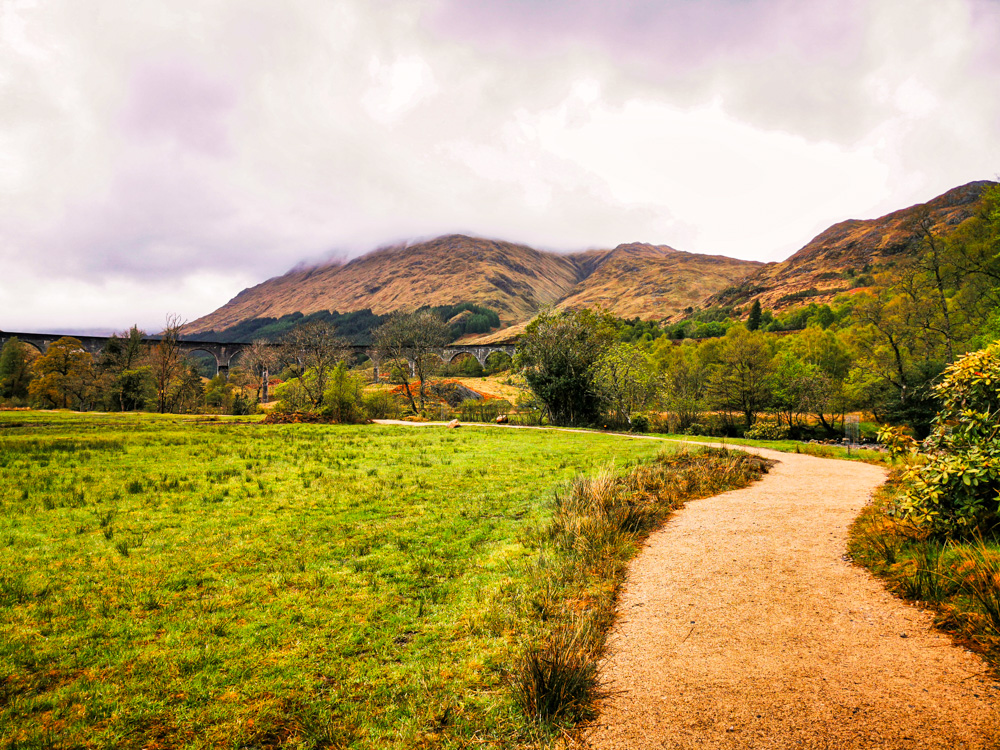 View of Glenfinnan Viaduct from the path