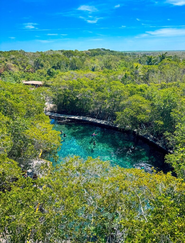 Yalahau cenote near holbox mexico