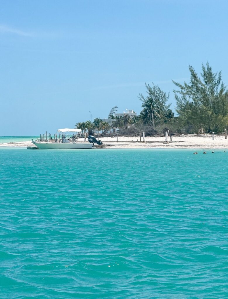 boat near punta coco in holbox