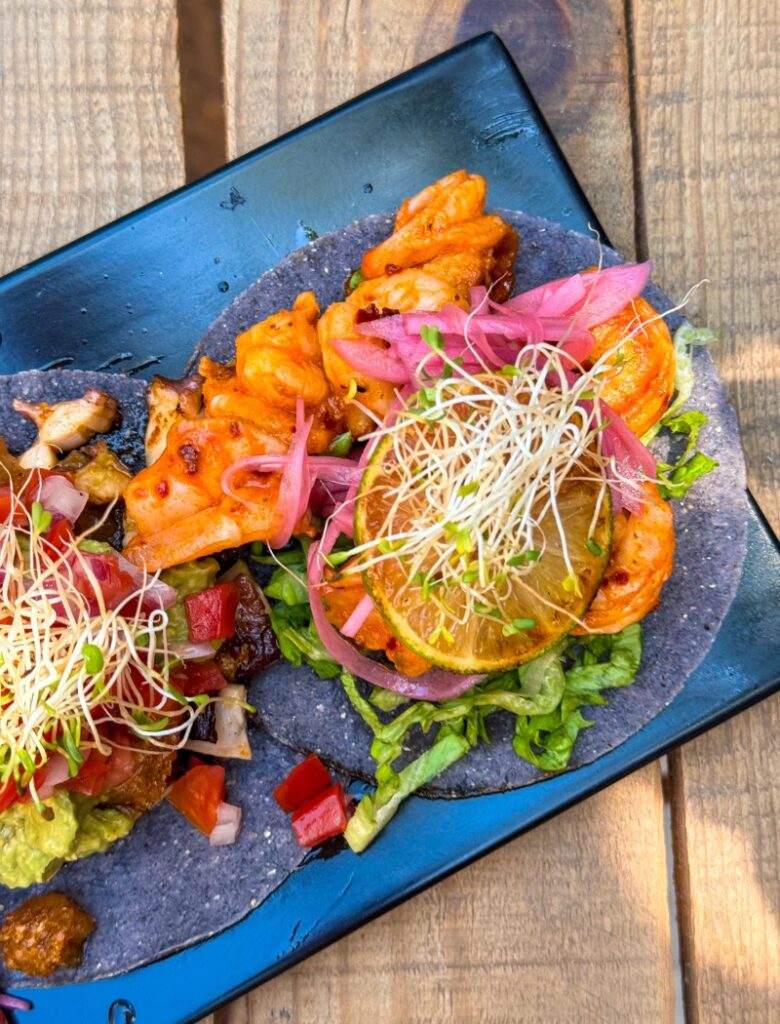 prawn tacos in holbox