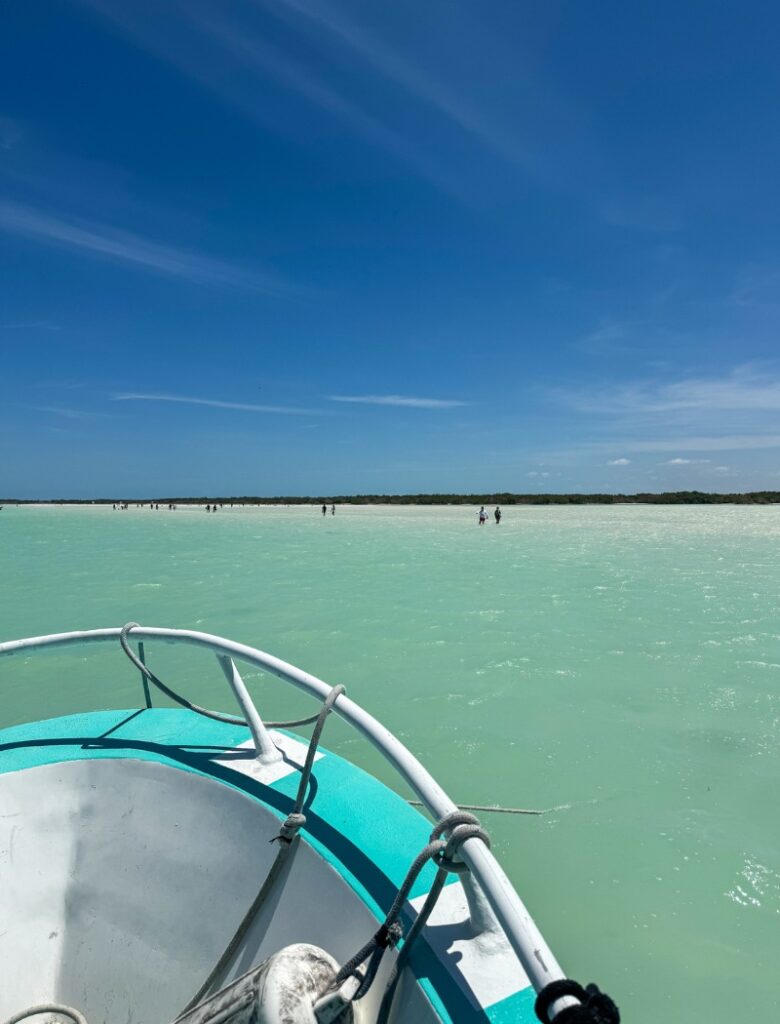 punta mosquito in holbox from the boat