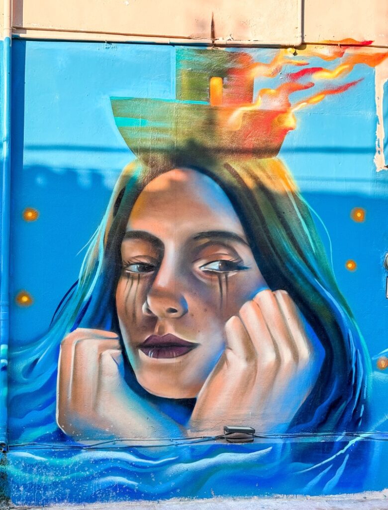 mural in streets of Holbox