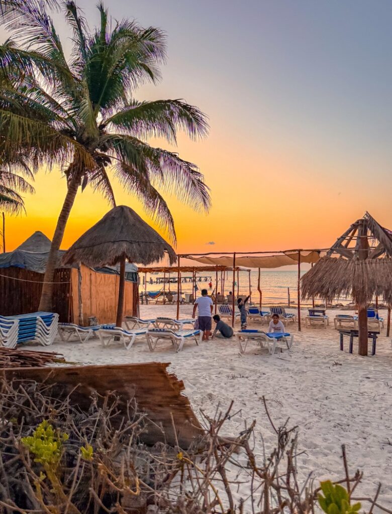 photo of restaurants in playa holbox at sunset