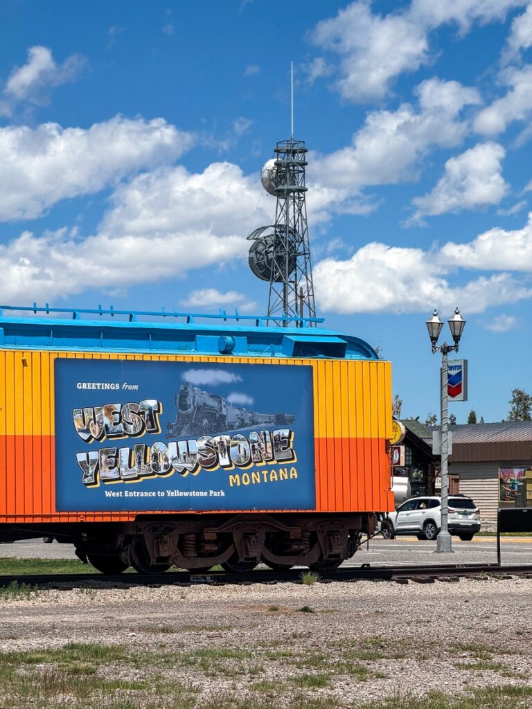 west yellowstone train in montana