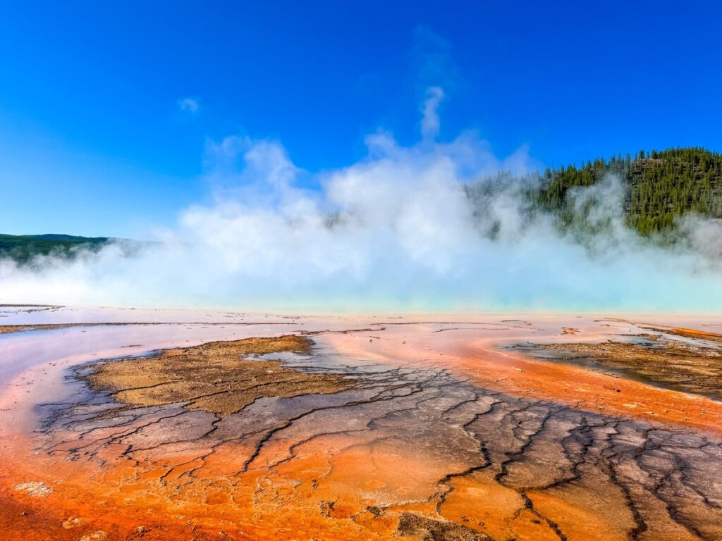 grand prismatic from midway geyser basin