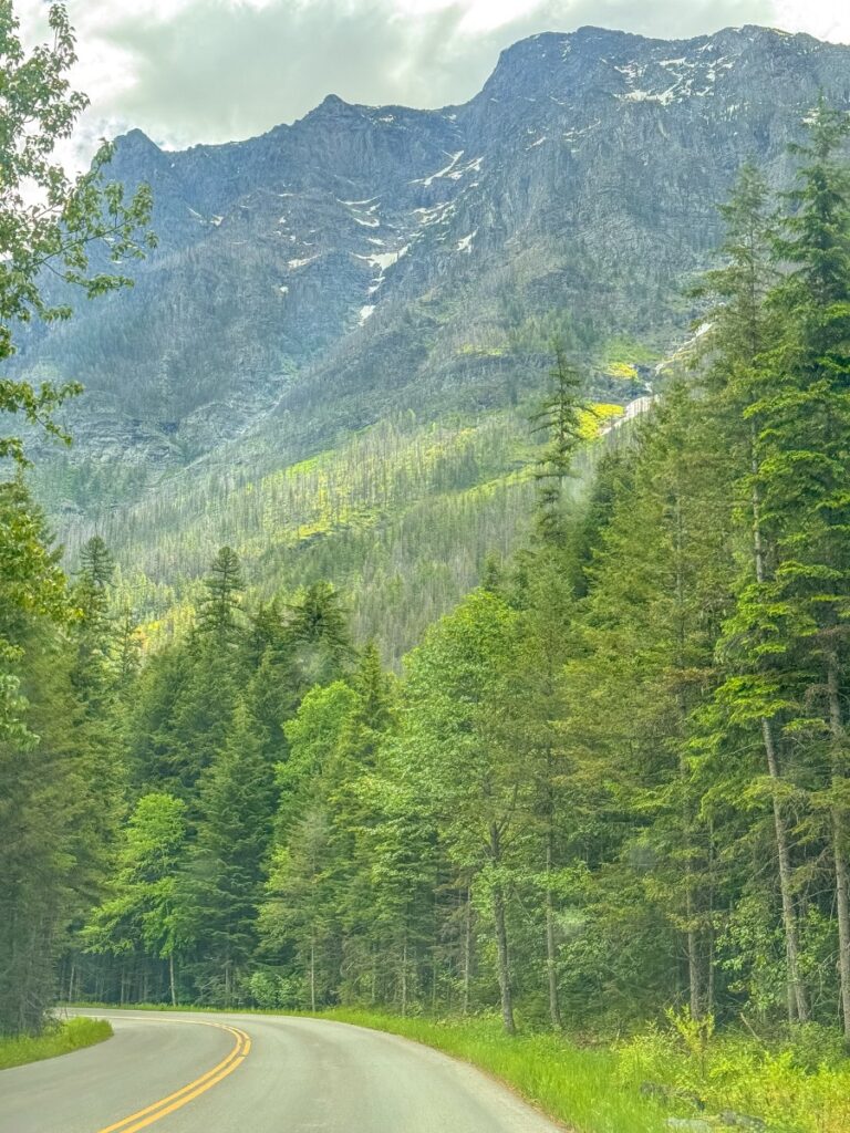 Going to the sun road in Glacier National Park