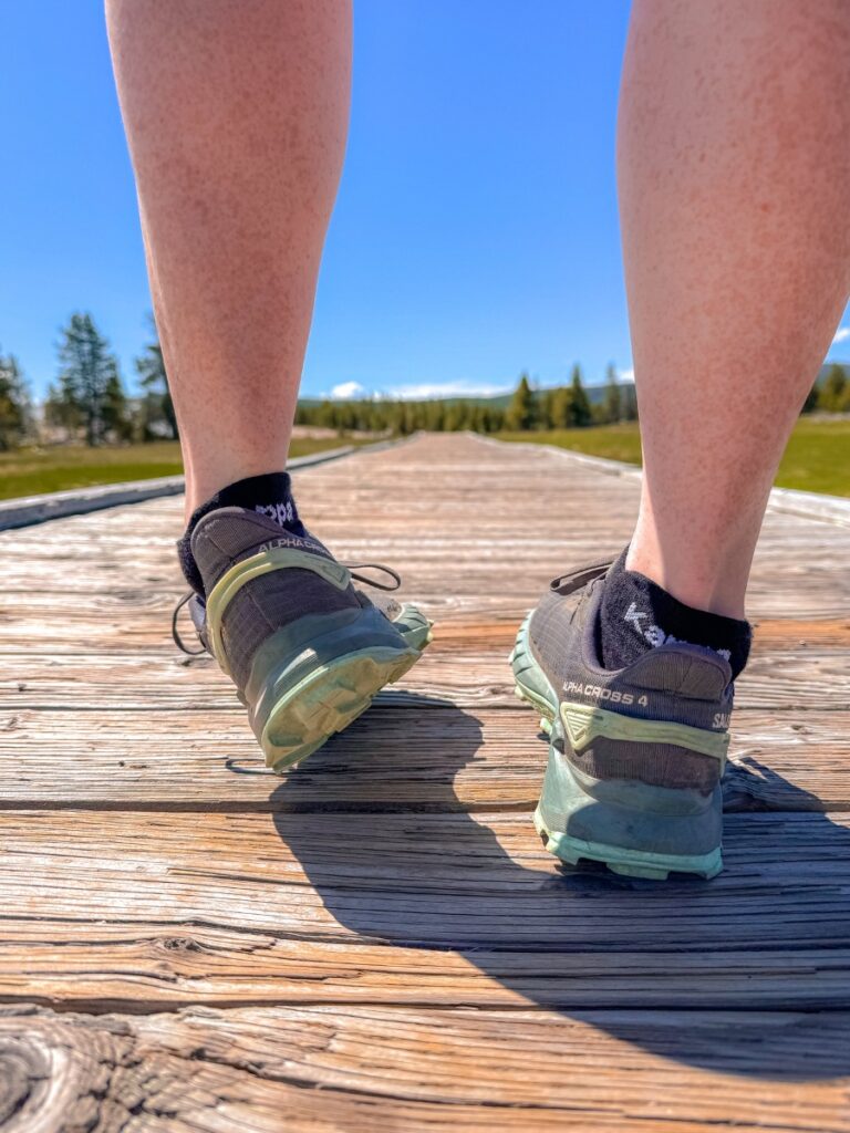 HIking shoes in Yellowstone
