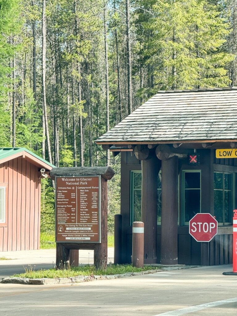 glacier entrance in montana