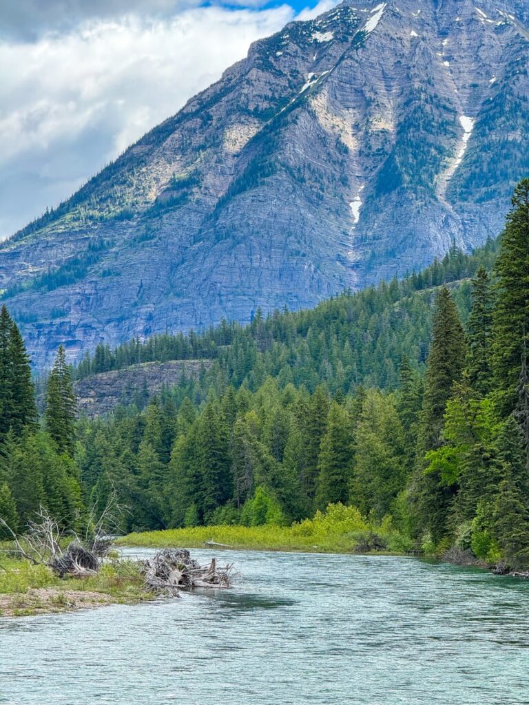 going to the sun road in glacier national park