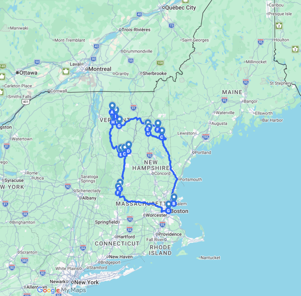 new england fall foliage road trip