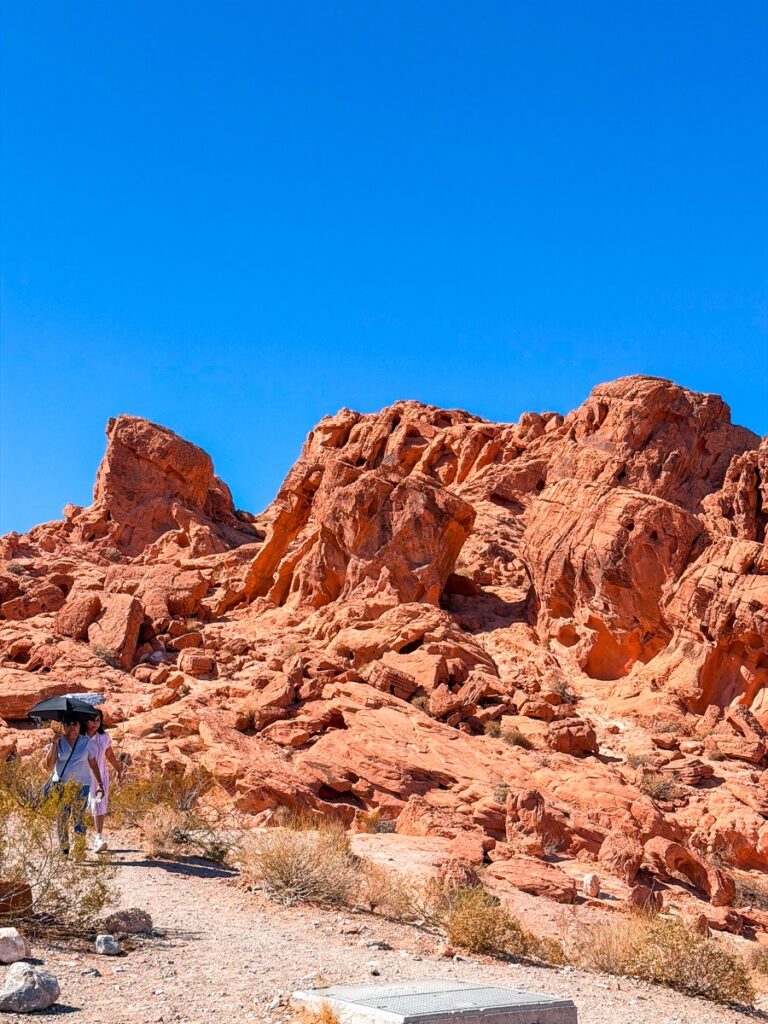 Walking the Elephant Rock trail near the East Entrance of the Valley of Fire