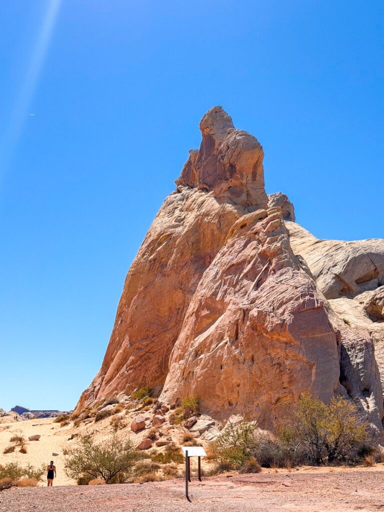 The White Domes rock formation at the end of the road in the Valley of Fire State Park